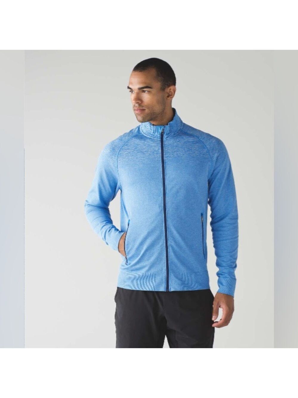 Lululemon Pulse Jacket in Heathered Riviera Blue Mens Size S